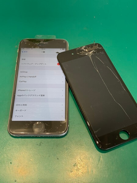 画面半分、タッチがきかない iPhone6sディスプレイ交換　iPhone修理・買取・ガラスコーティングsmart365西宮本店
